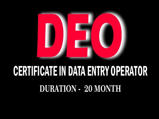 Certificate in data entry Operator